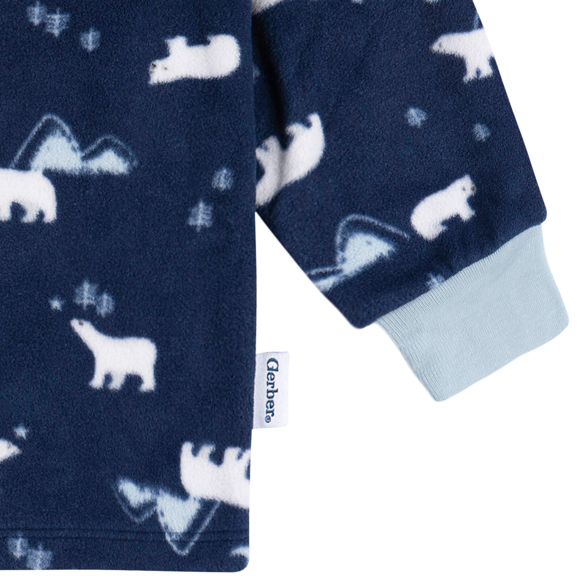 2-Piece Infant & Toddler Boys Polar Bears Fleece Pajamas, view 3