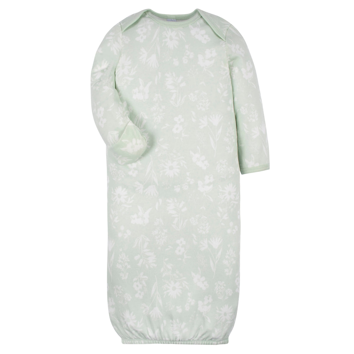 2-Piece Baby Girls Wildflower Gown & Cap Set, view 2