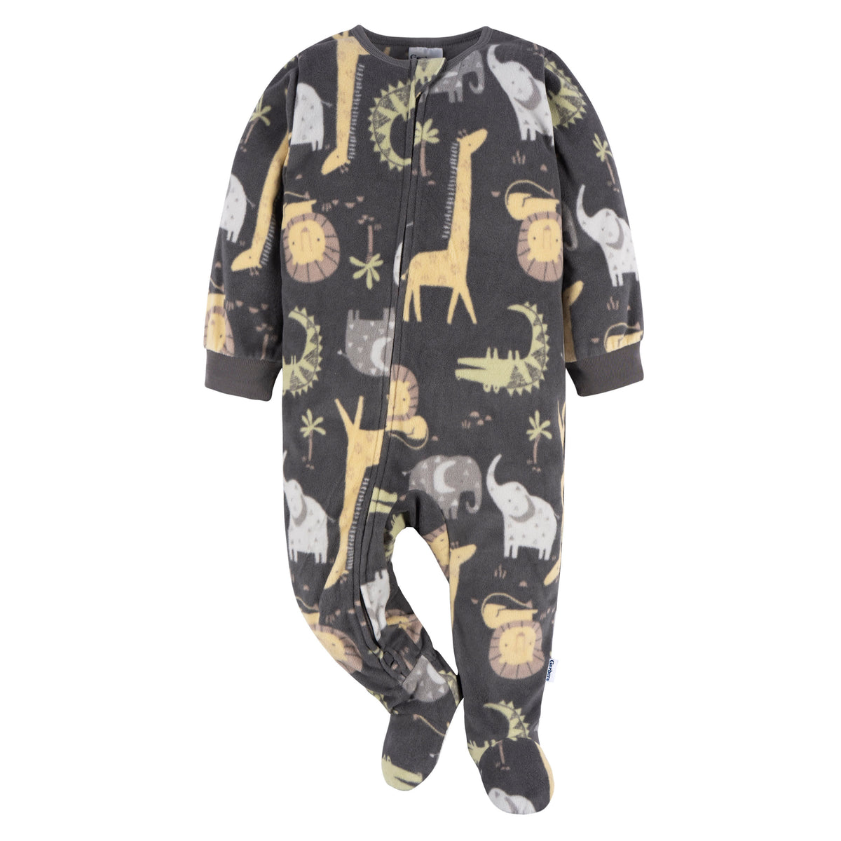 3-Pack Baby & Toddler Neutral Safari Fleece Pajamas, view 4