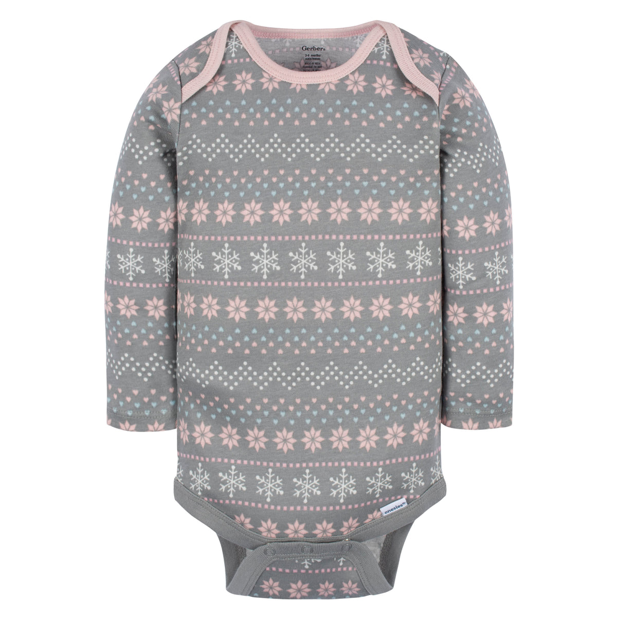 6-Pack Baby Girls Home Long Sleeve Onesies Bodysuits, view 6