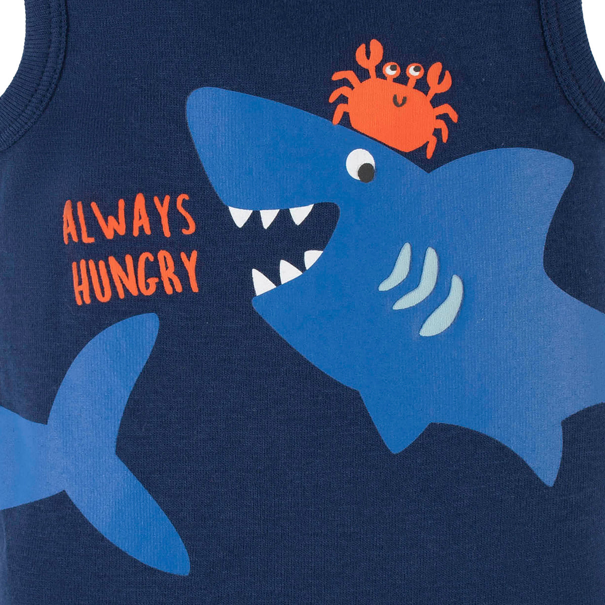 4-Pack Baby Boys Shark Zone Tank Onesies Bodysuits, view 3