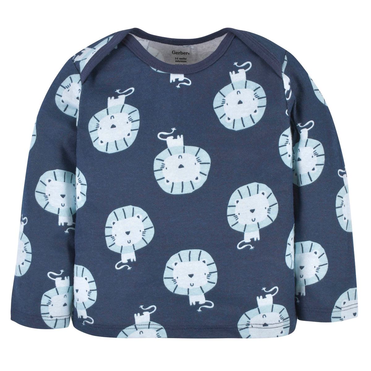 3-Piece Baby Boys Lion Long Sleeve Shirt, Footed Pant, & Cap Set, view 5