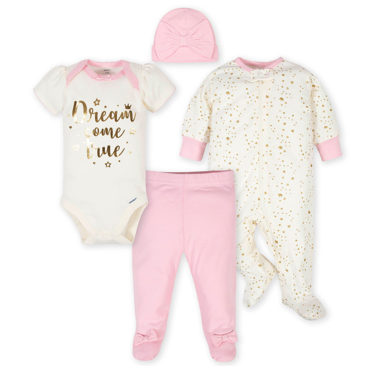 4-Piece Baby Girls Princess Take-Me-Home Set