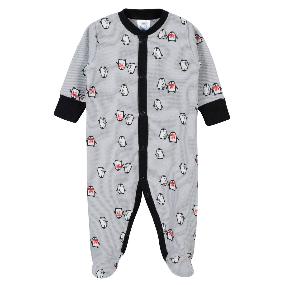 2-Pack Baby Boys Penguin Thermal Sleep N' Plays, view 2