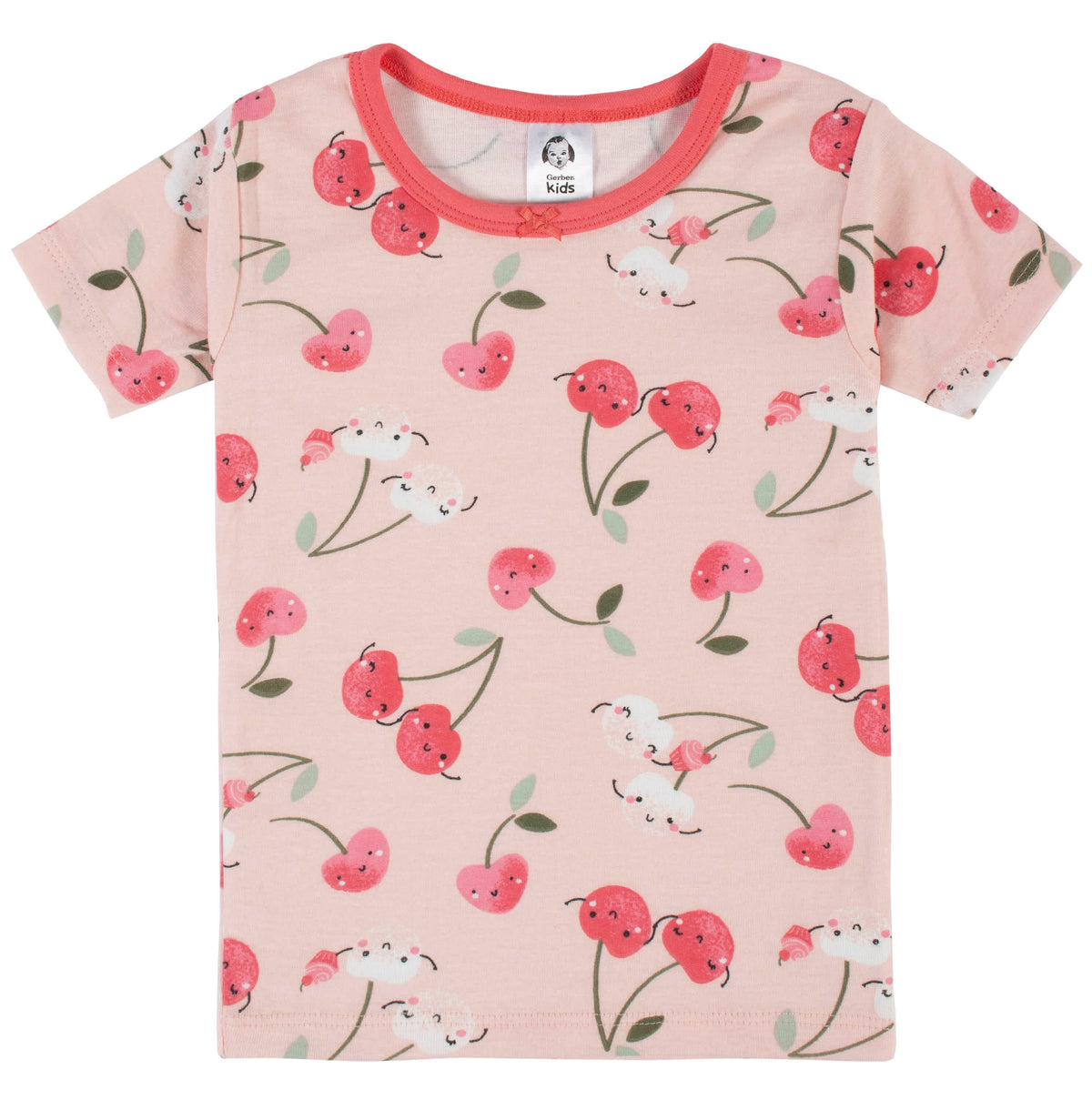 4-Piece Infant & Toddler Girls Cherry Kisses Snug Fit Cotton Pajamas, view 4