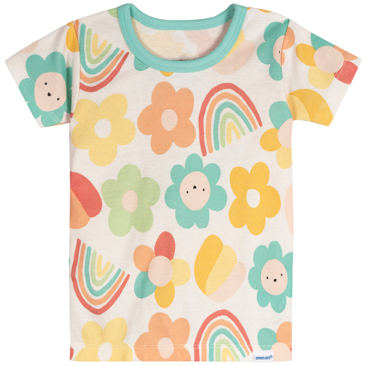 4-Piece Baby Girls Flowers Pajamas Sets, view 4