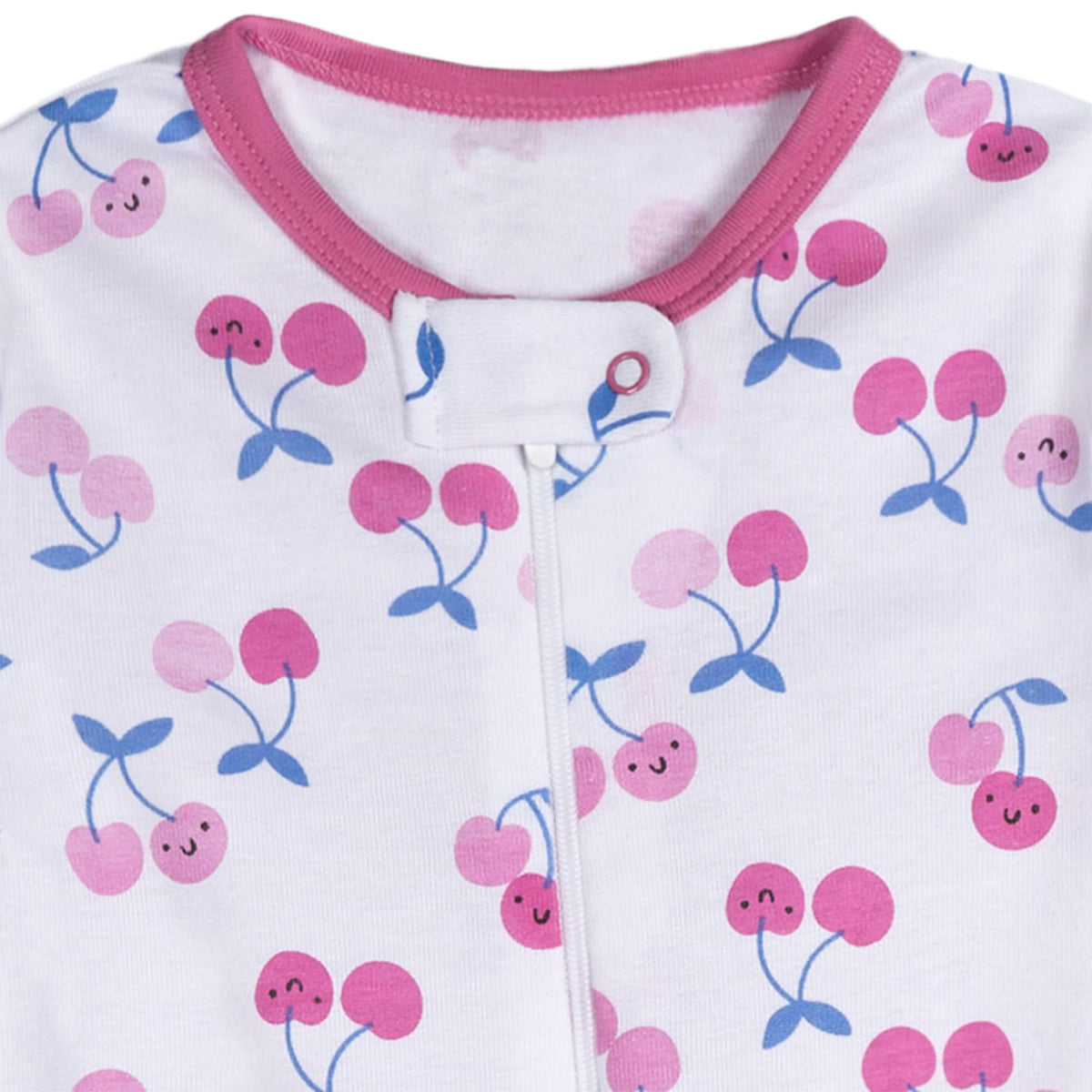 2-Pack Baby Girls Pears Footed Pajamas, view 3