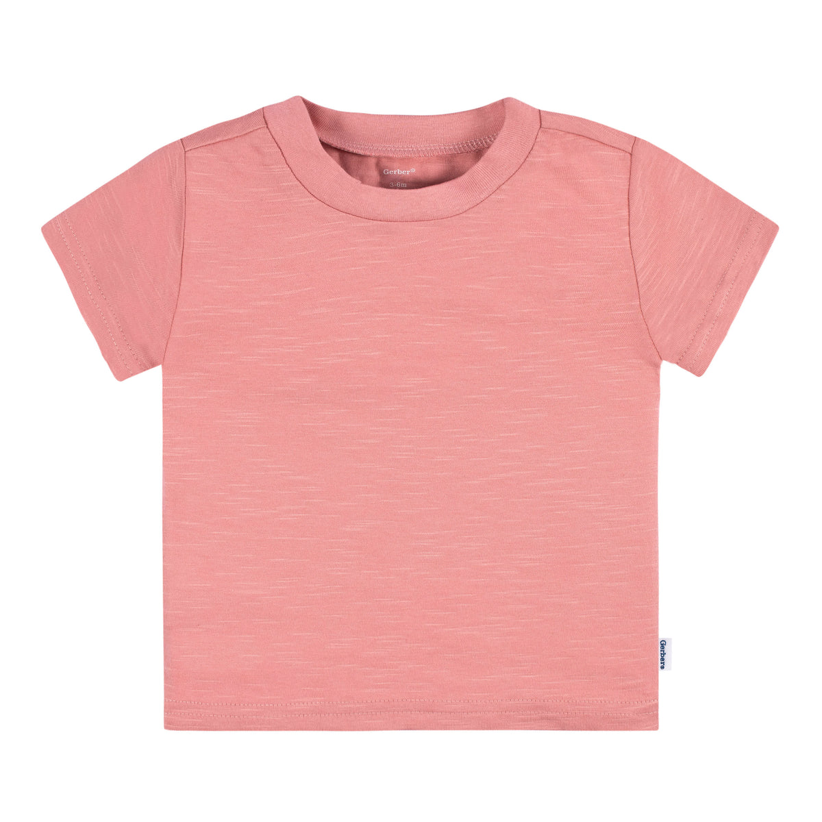 5-Pack Baby Girls Pink & Green Short Sleeve Tees, view 7