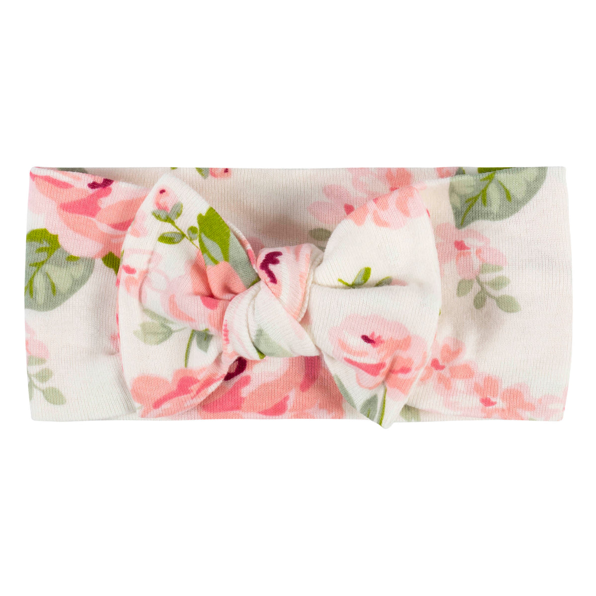 4-Piece Baby Girls Dots/Roses Coveralls & Headbands Set, view 6