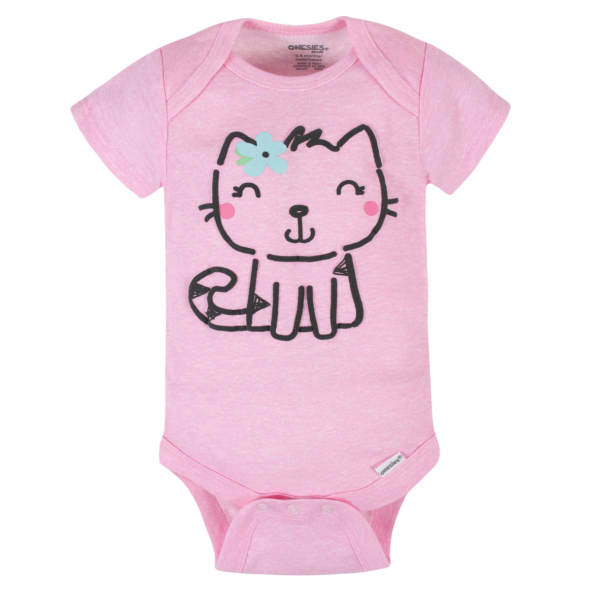 6-Piece Baby Girls Cat Onesies Bodysuits & Pants Set, view 2
