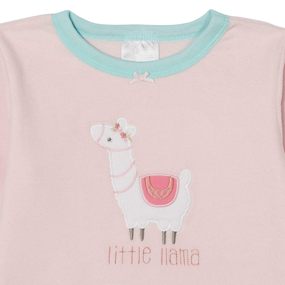 2-Piece Toddler Girls Llama Fleece Pajamas, view 2