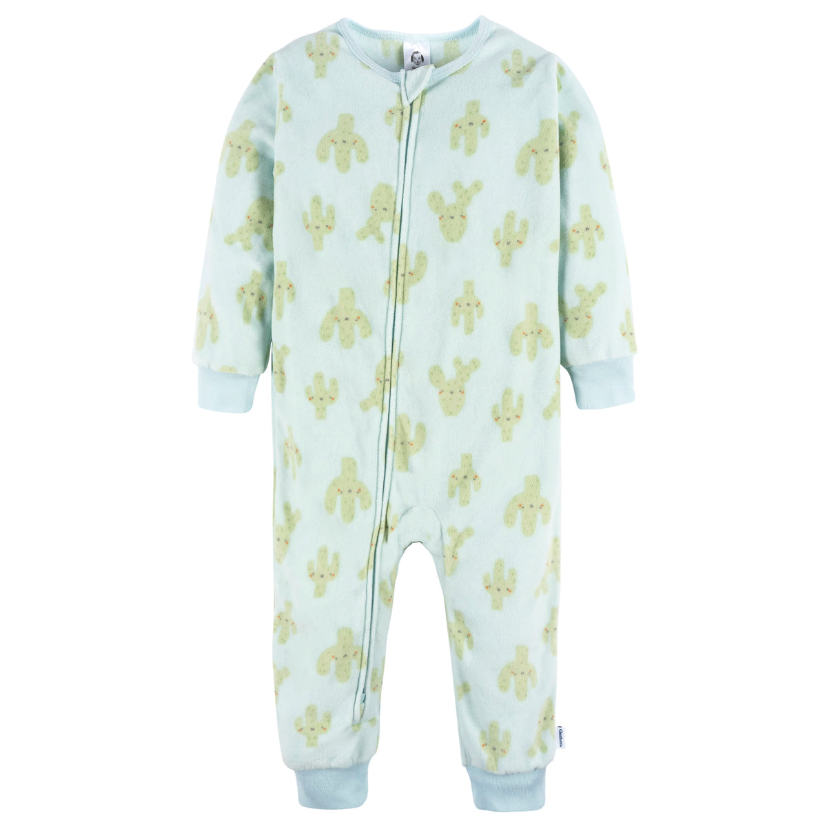 3-Pack Infant & Toddler Neutral Cactus Footless Fleece Pajamas, view 4