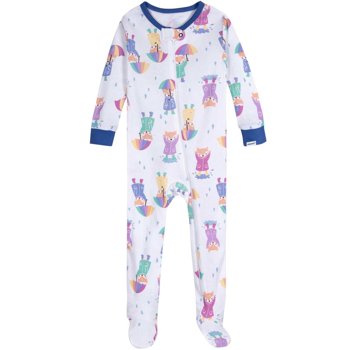 2-Pack Baby Girls Rainy Day Footed Pajamas, view 2