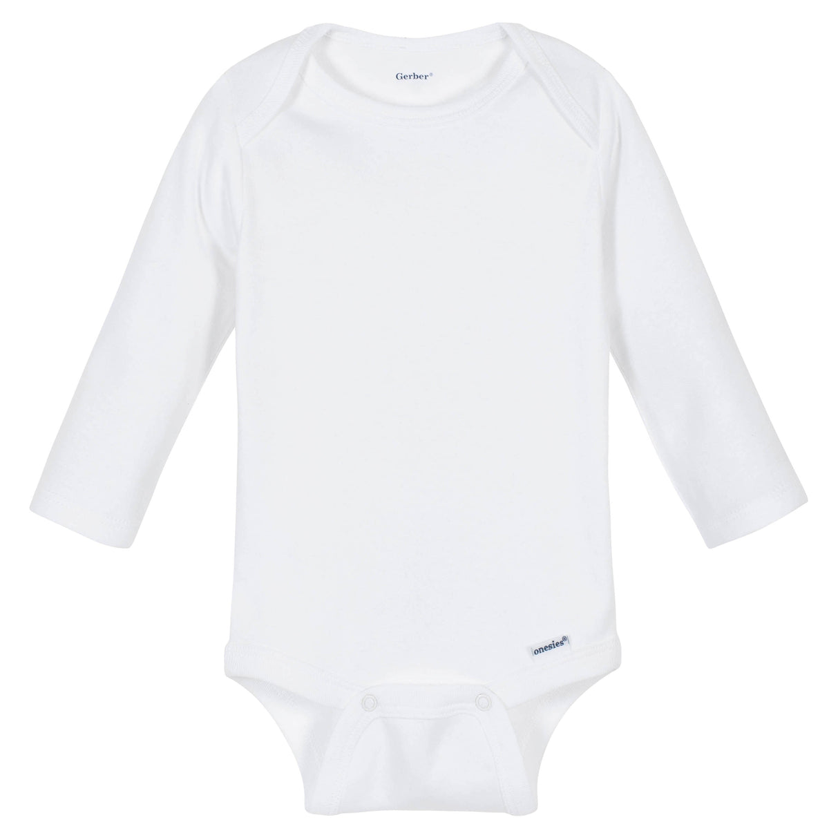 Premium Long Sleeve Onesies Bodysuit in White