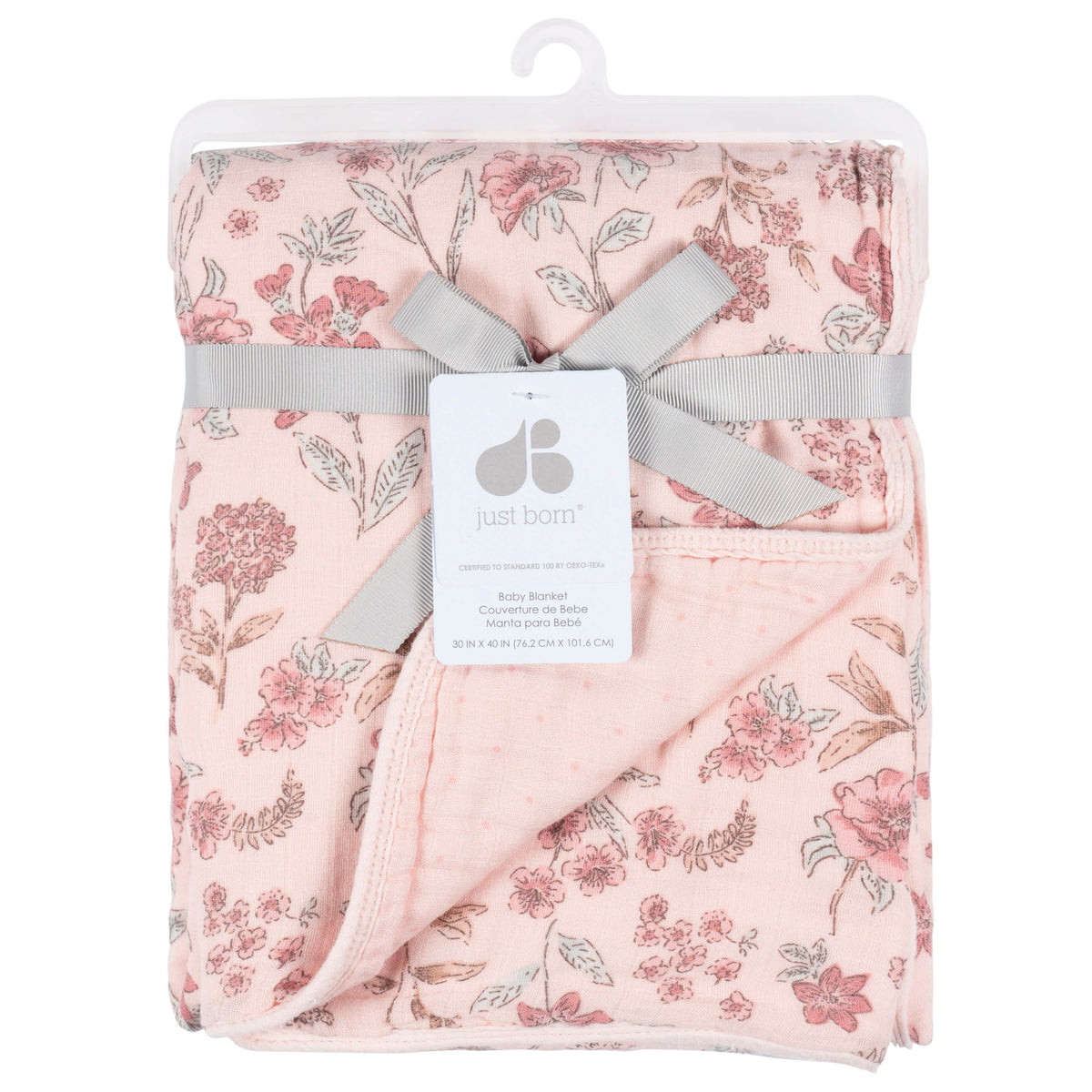 Baby Girls Muslin Pink Blanket, view 3