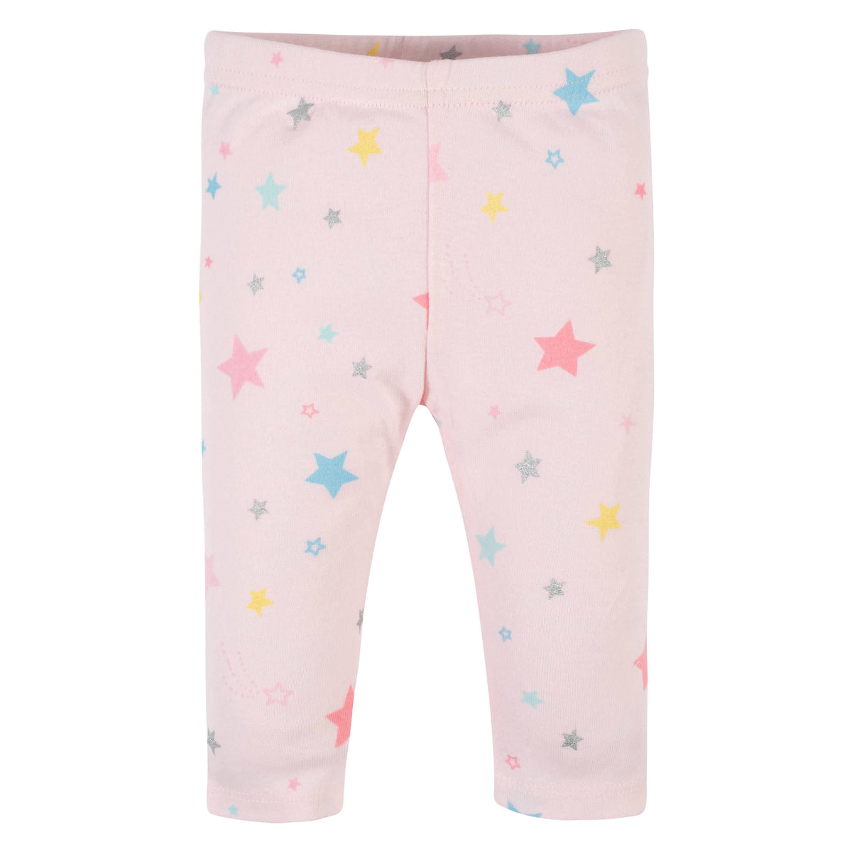 3-Pack Baby Girls Stars & Pastels Pants, view 2