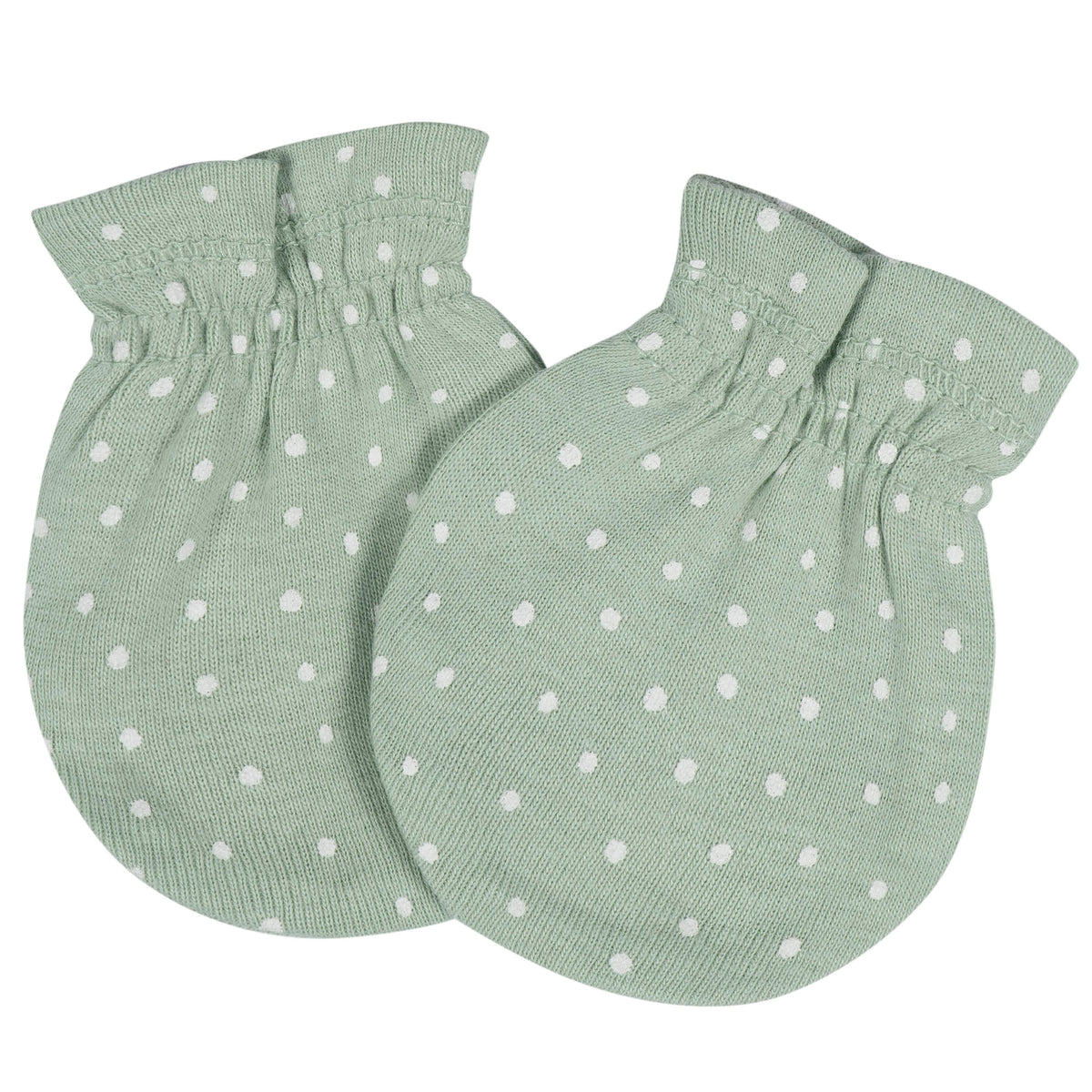 8-Piece Baby Girls Golden Floral No Scratch Mittens & Caps Set, view 9