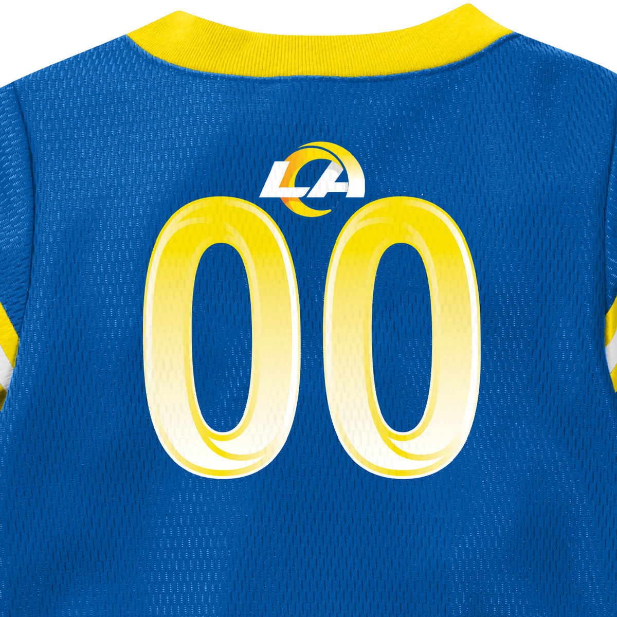 Baby Boys Rams Short Sleeve Jersey Bodysuit, view 4