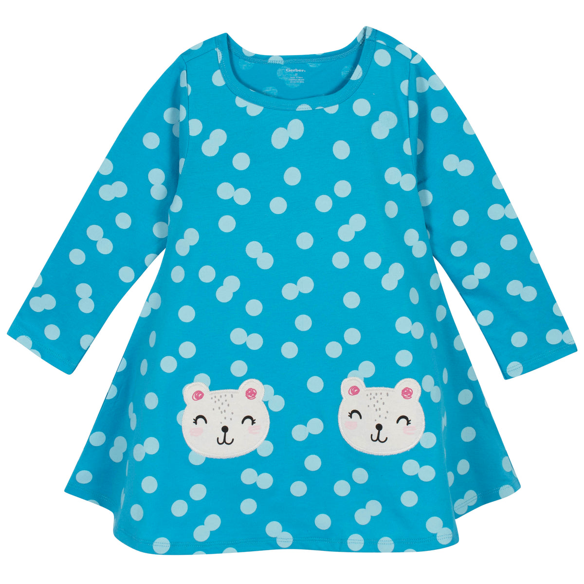 2-Piece Toddler Girls Bear Dress and Legging Set, view 2