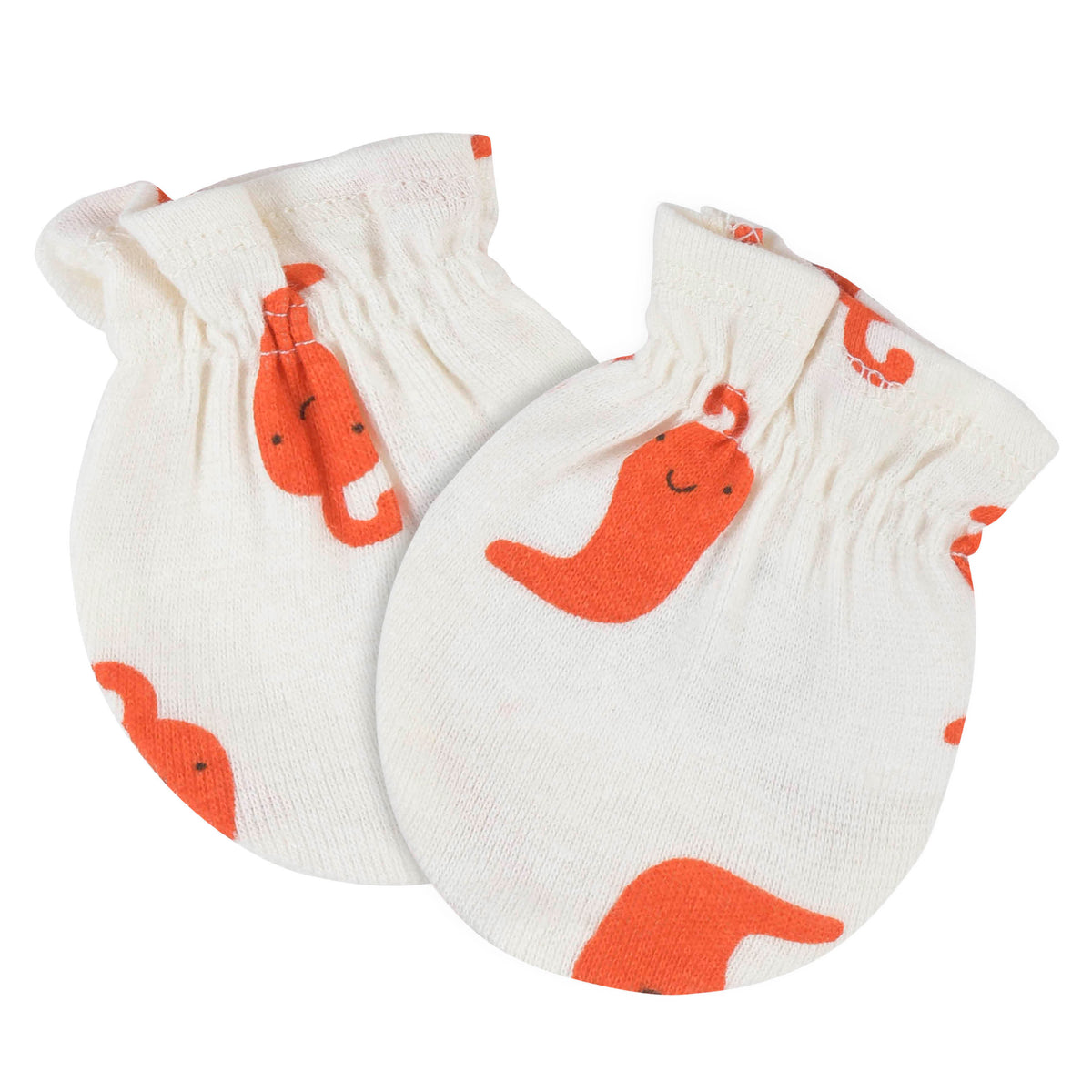 4-Piece Baby Neutral Tacos Caps & No Scratch Mittens Set, view 5