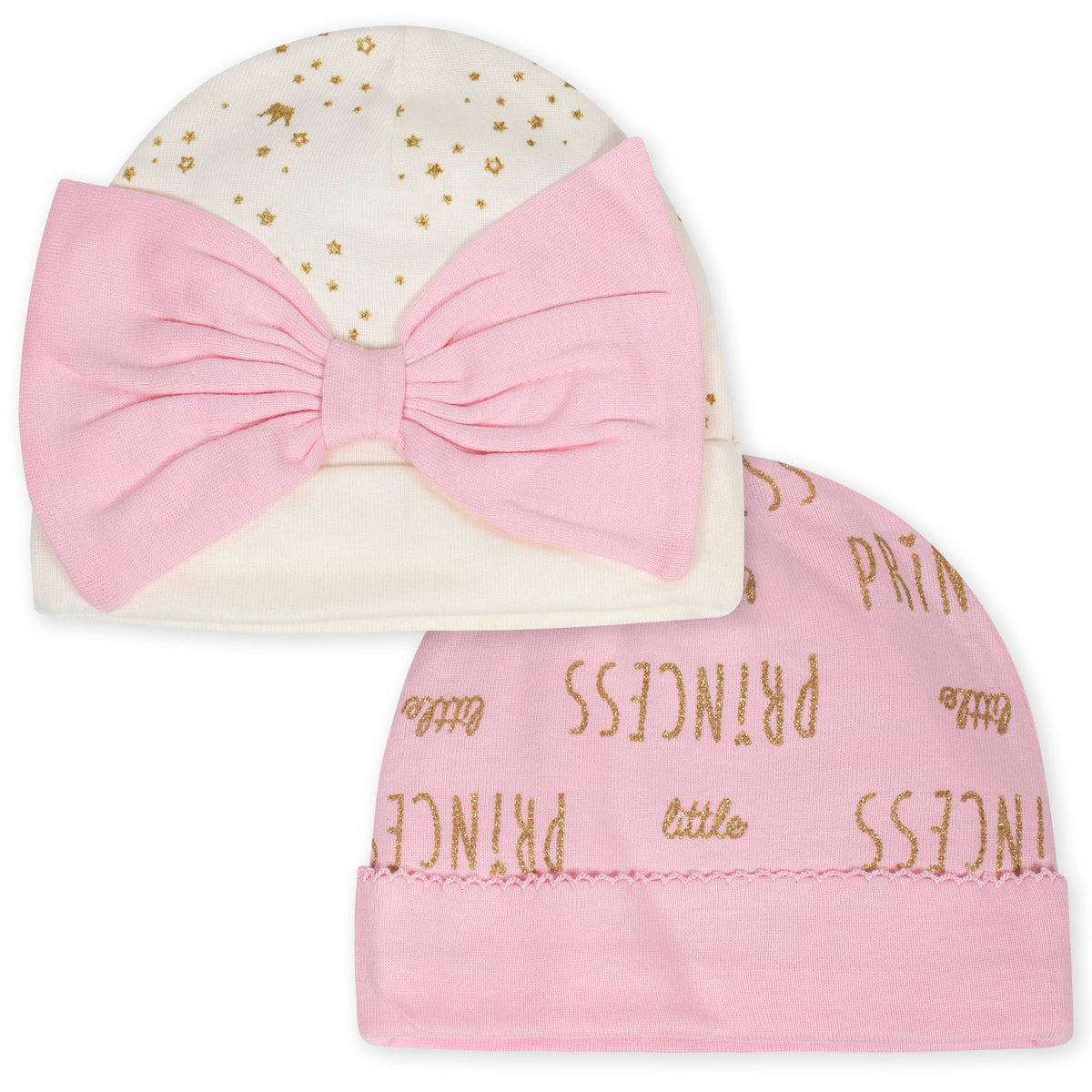 2-Pack Baby Girls Princess Caps