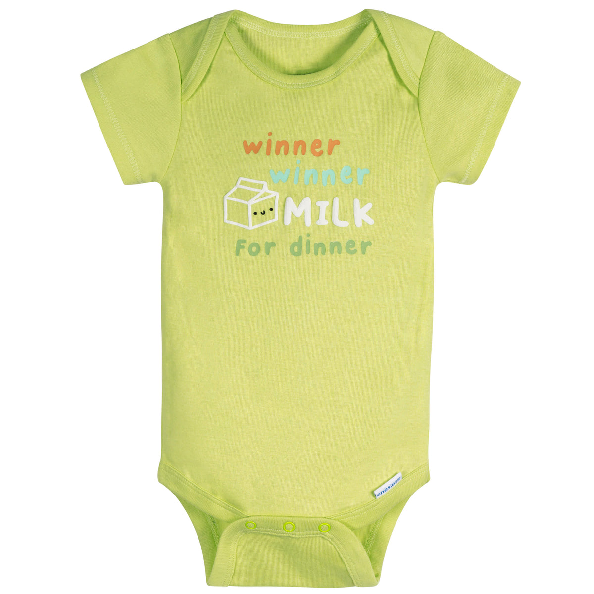 6-Piece Baby Neutral Milk Dinner Onesies and Active Pant Set, view 3