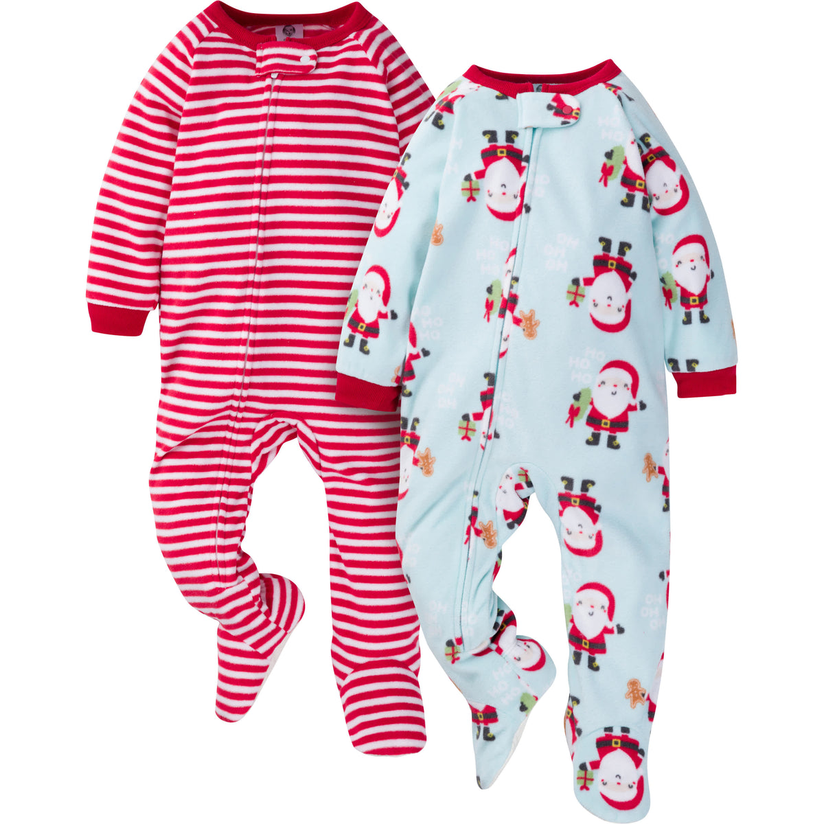 2-Pack Baby & Toddler Santa Fleece Pajamas