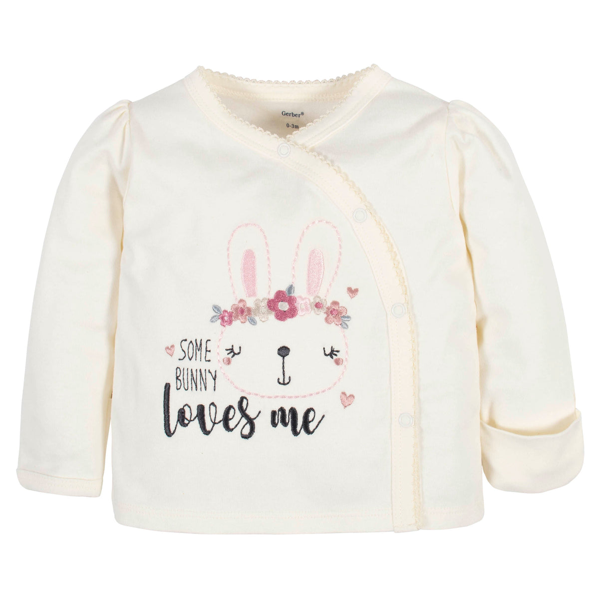 3-Piece Organic Baby Girls Wild Flower Take-Me-Home Set, view 2