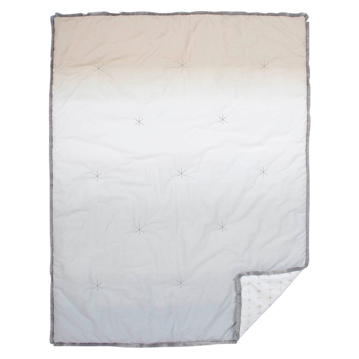 Just Born Baby Neutral Gray Ombre Quilt