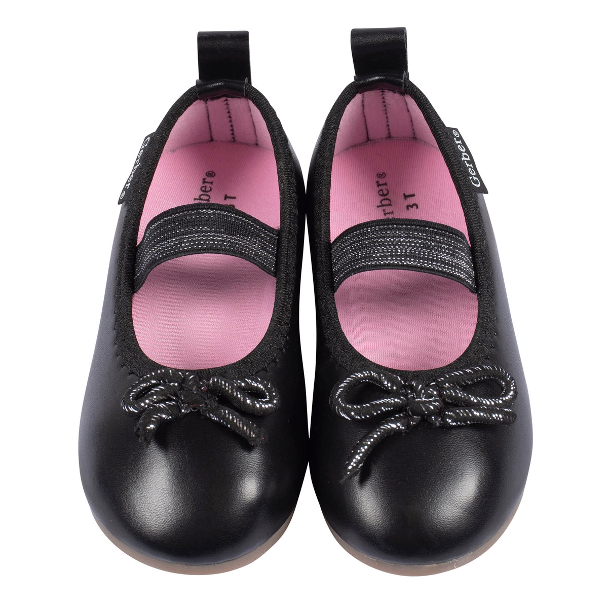 Infant & Toddler Girls Black Ballet Slipper, view 3