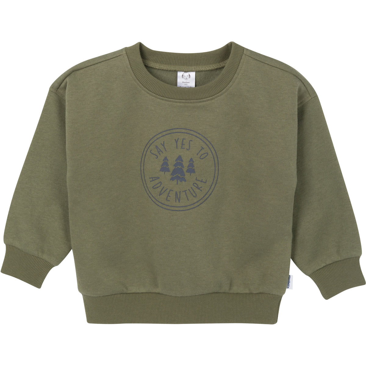 2-Piece Baby & Toddler Boys Olive Fleece Set, view 2