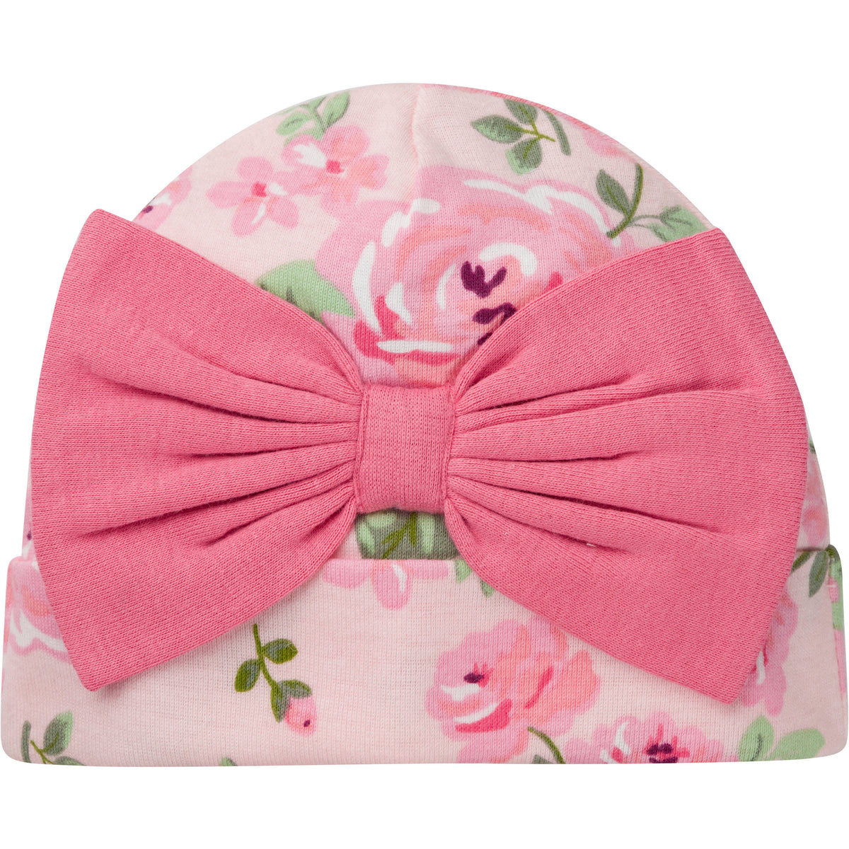3-Piece Baby Girls Roses Onesies Bodysuit, Pant, & Cap Set, view 6