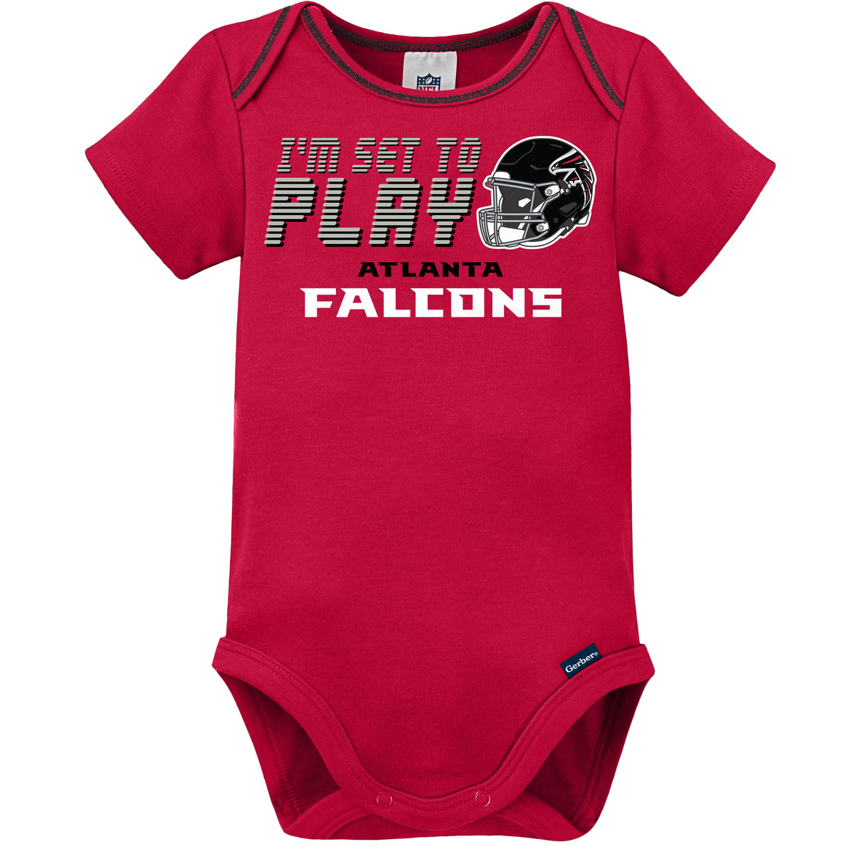 3-Piece Baby Boys Atlanta Falcons Bodysuit, Sleep 'N Play & Cap Set, view 2