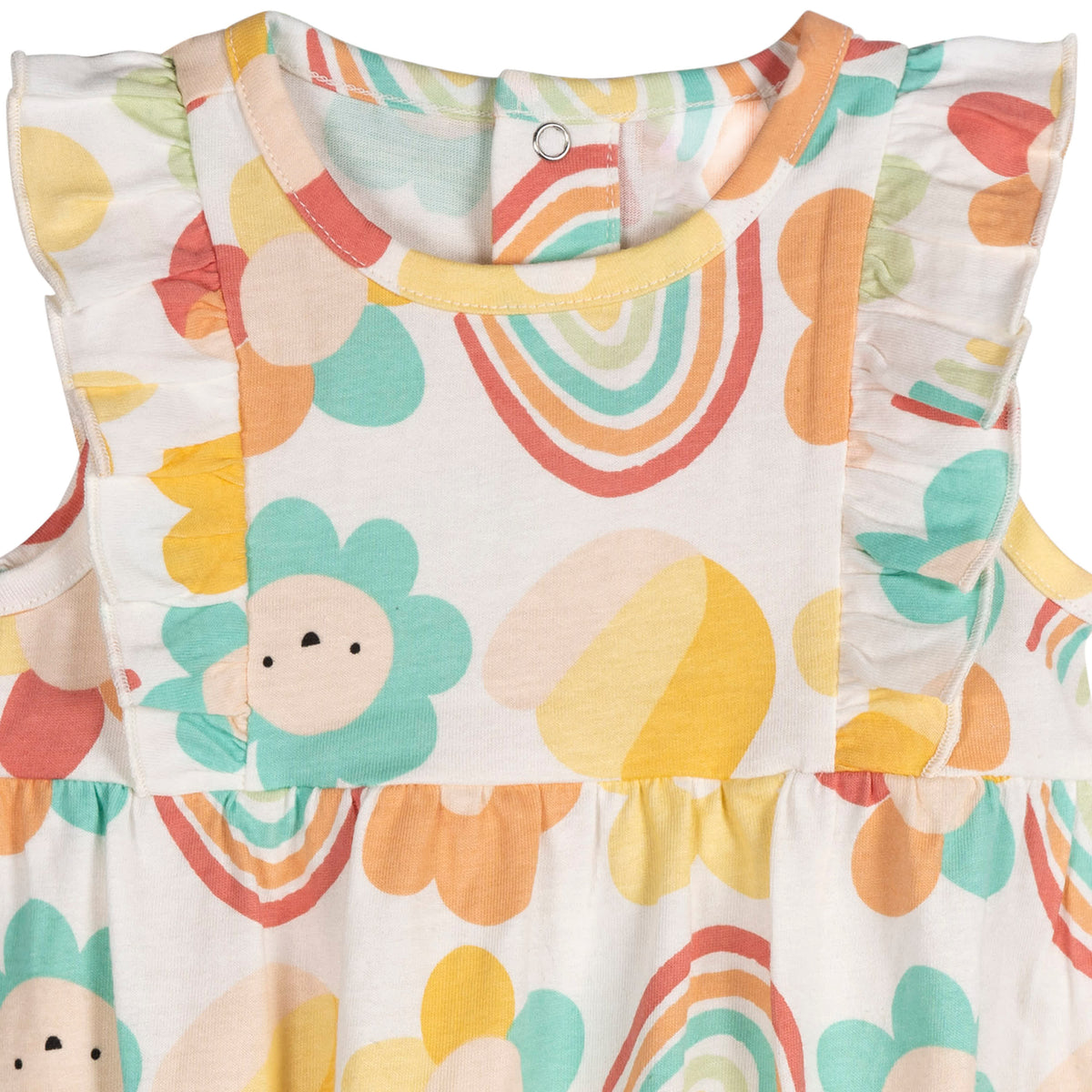 3-Pack Baby Girls Garden Rompers, view 7