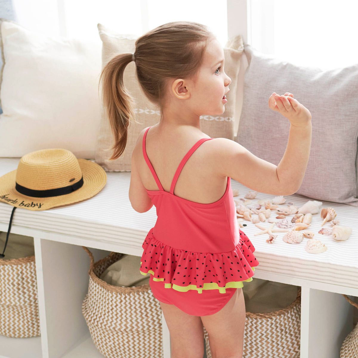 Girls Watermelon One-Piece Swimsuit, view 3
