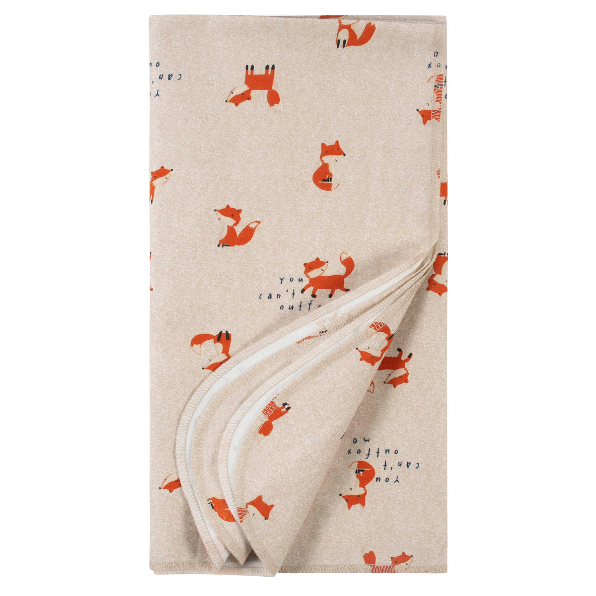 4-Pack Baby Boys Fox Flannel Receiving Blankets, view 3