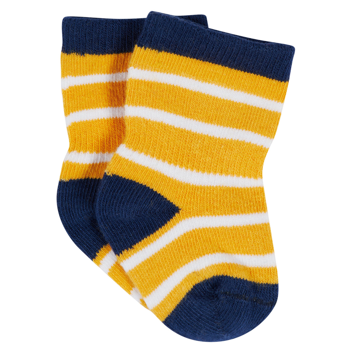 12-Pack Baby & Toddler Boys Construction Zone Jersey Crew Wiggle Proof Socks, view 5