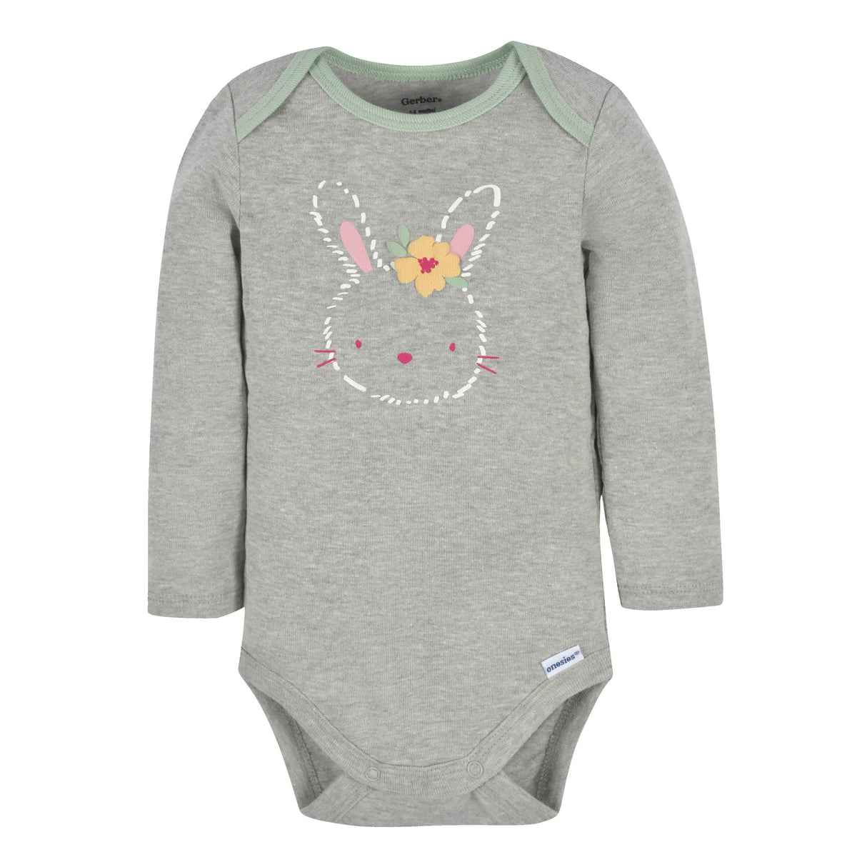 3-Piece Baby Girls Bunny Onesies Bodysuits and Pants Set, view 6