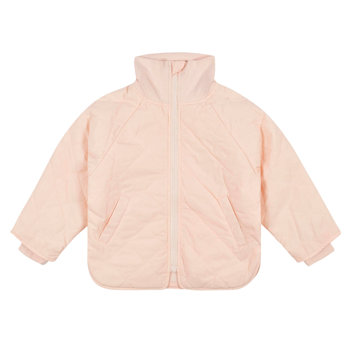 Infant & Toddler Girls Blush Pink Quilted Jacket, view 2