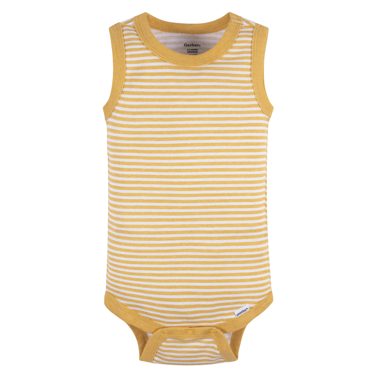 5-Pack Baby Boys Blue Stripe Sleeveless Onesies Bodysuits, view 5