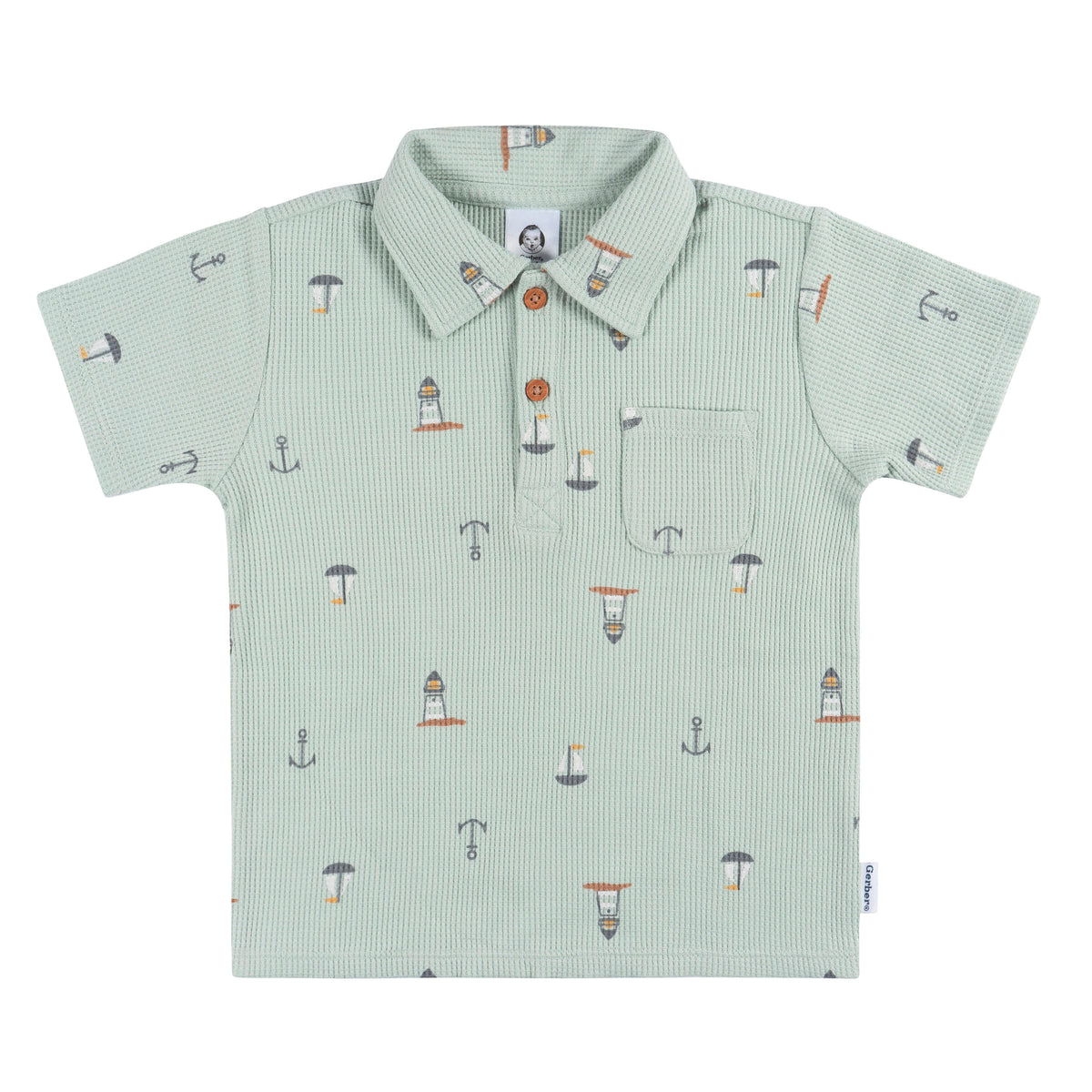 2-Piece Toddler Boys Sea Scene Shirt & Shorts Set, view 2