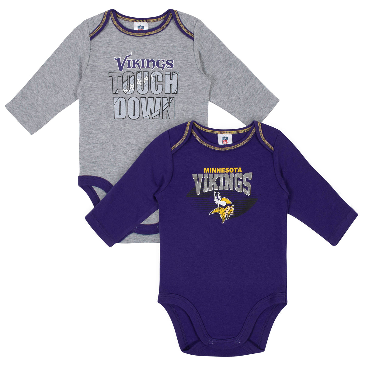 2-Pack Minnesota Vikings Long Sleeve Bodysuits
