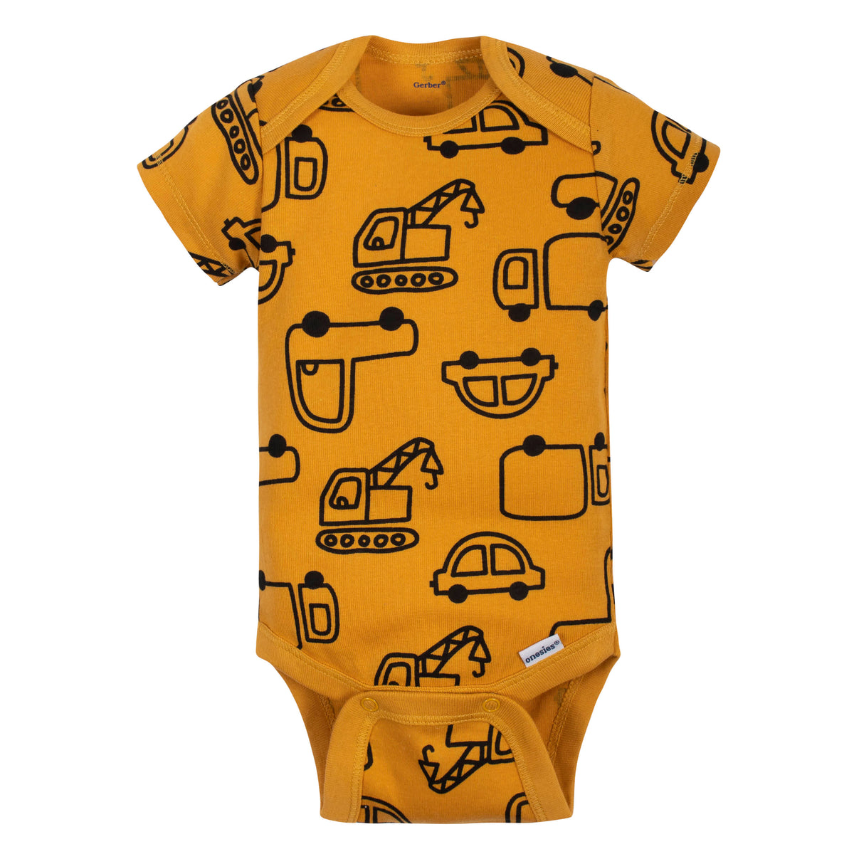 5-Pack Baby Boys Construction Short Sleeve Onesies Bodysuits, view 4