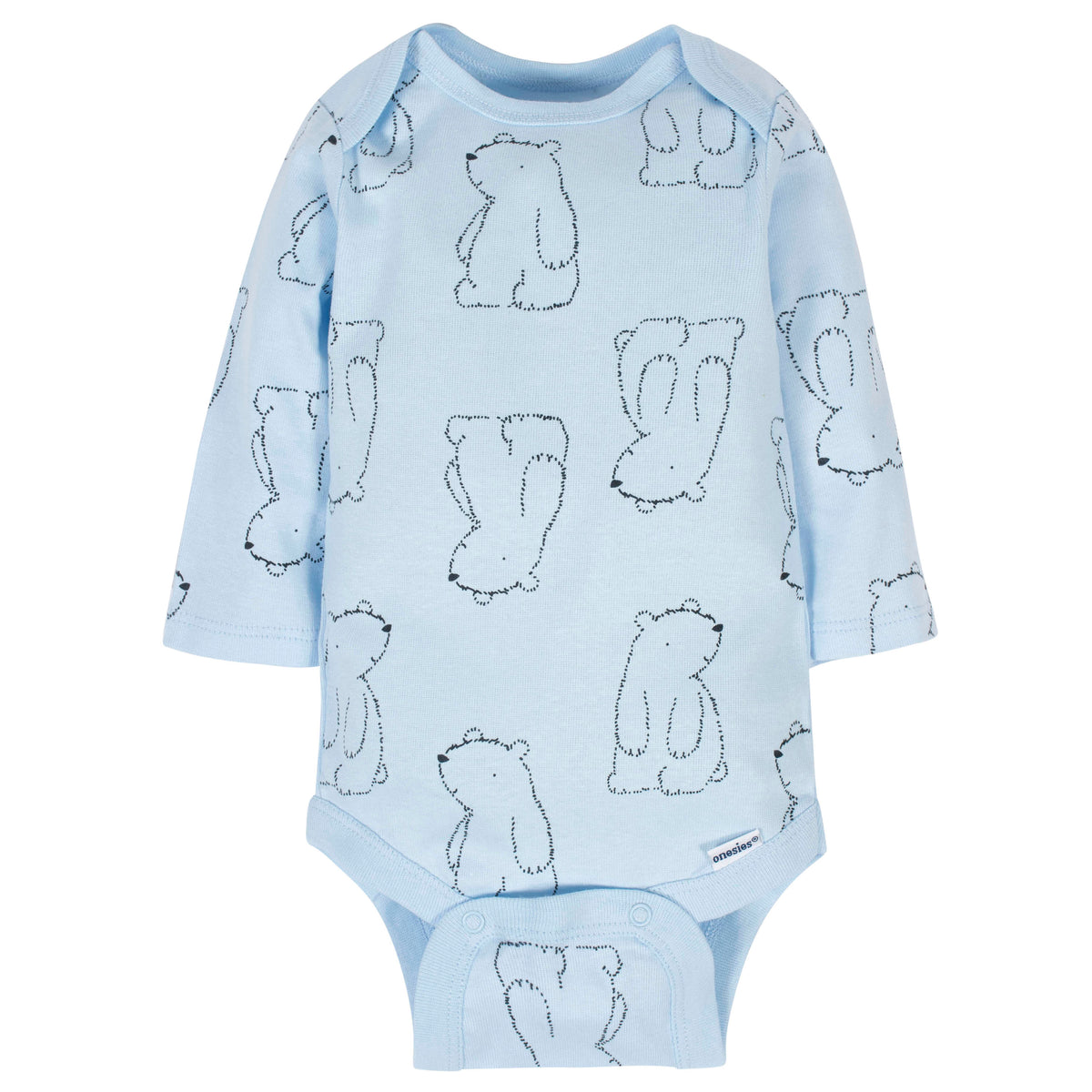 6-Pack Baby Boys Bear Long Sleeve Onesies Bodysuits, view 2
