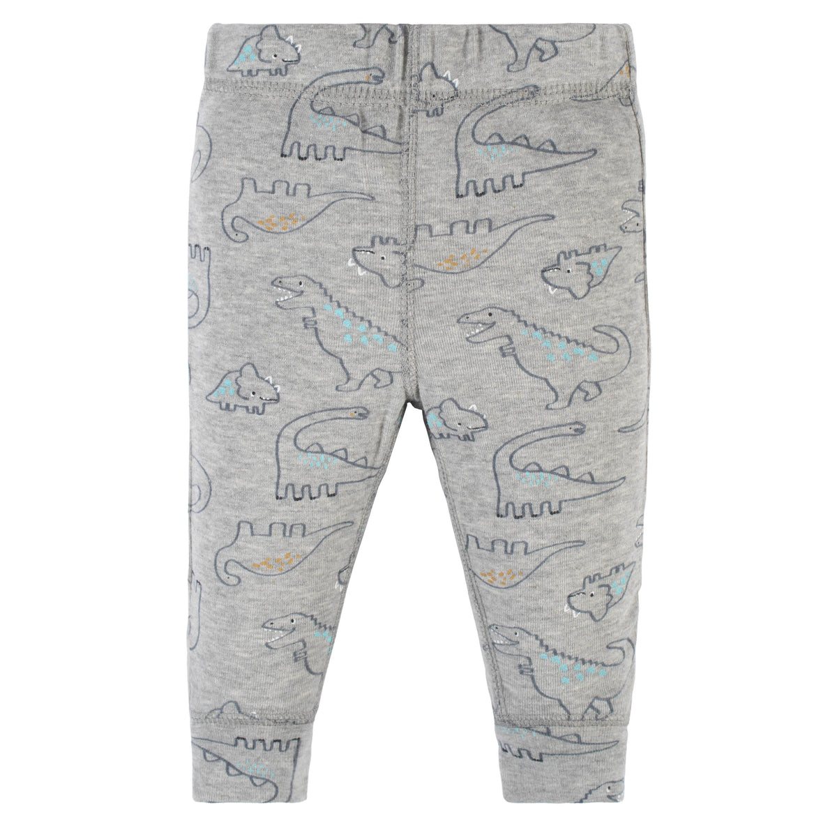 3-Piece Baby Boys Dino Blues Short Sleeve Onesies Bodysuits & Pants Set, view 2
