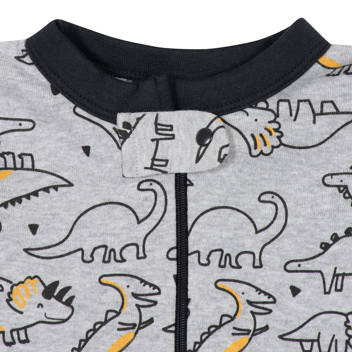 4-Pack Boys Dinosaurs & Space Snug Fit Footed Cotton Pajamas, view 3