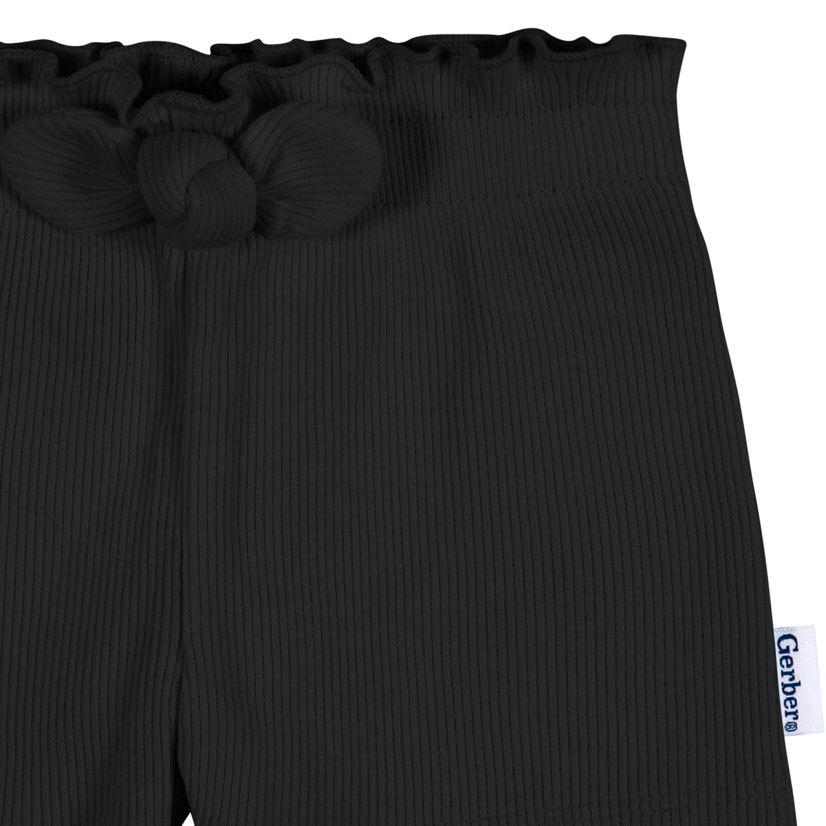 3-Pack Baby & Toddler Girls Grey Heather/Green/Black Pull-On Knit Short, view 3