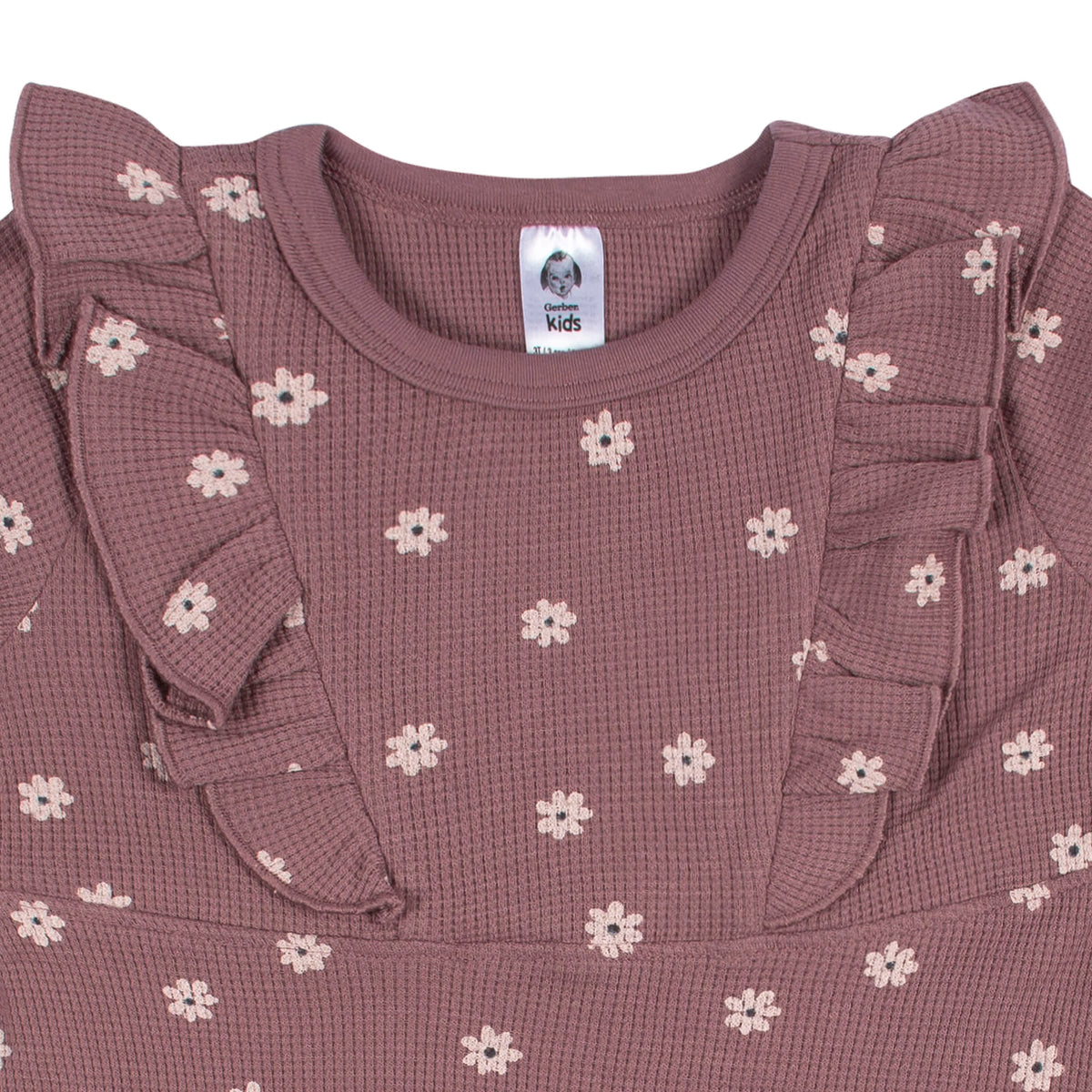 Infant and Toddler Girls Daisies Dress With Ruffle, view 3