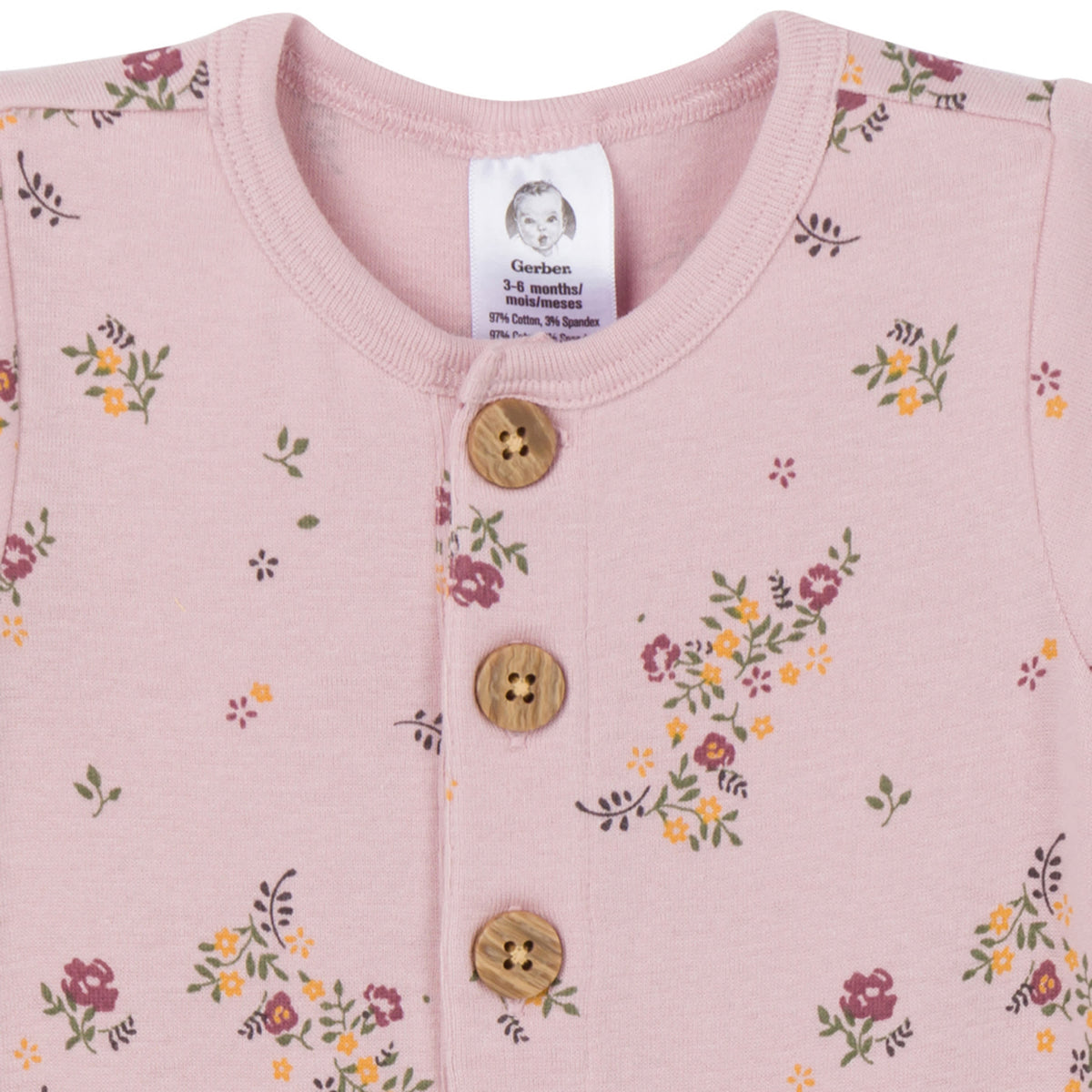 2-Pack Baby Girls Floral Romper, view 6