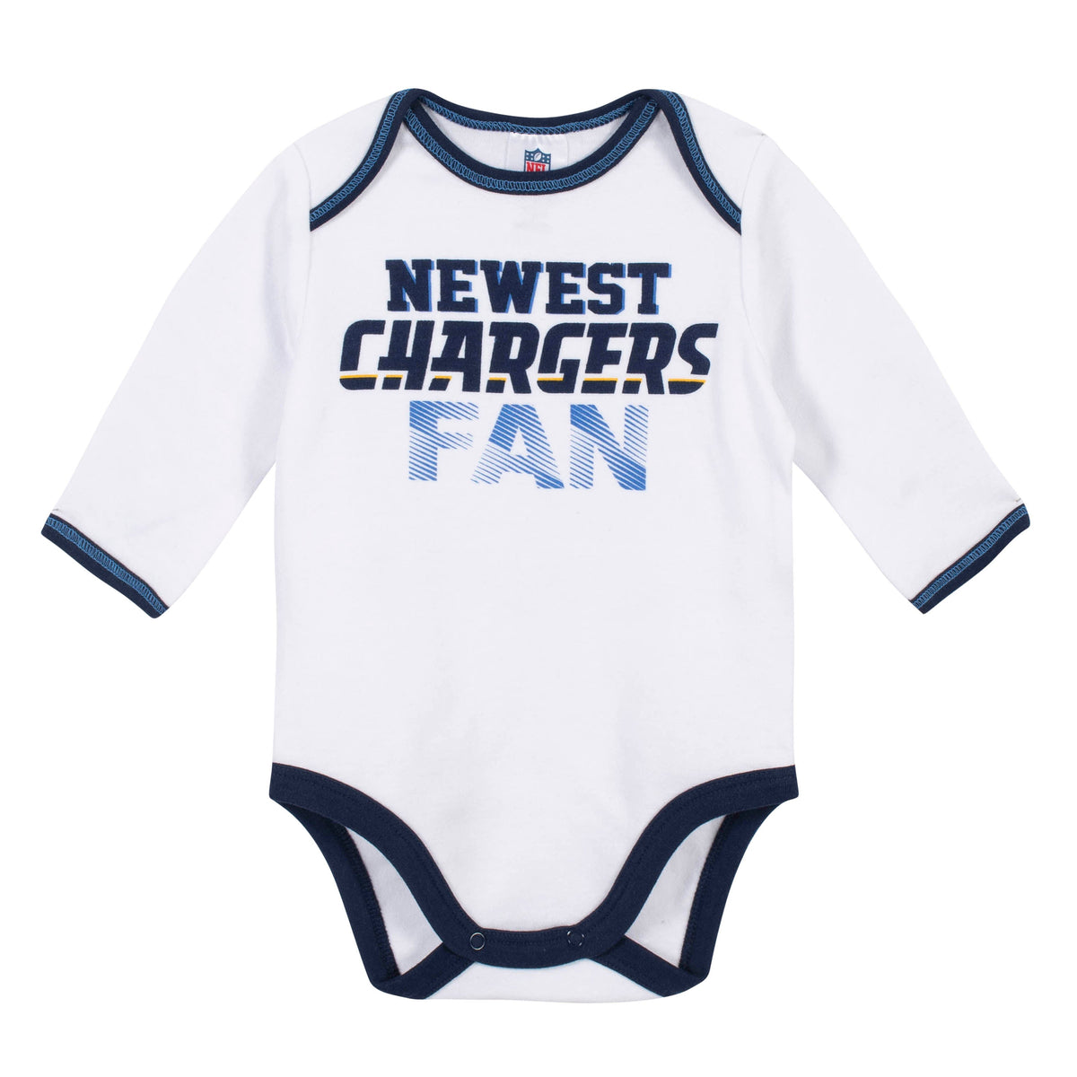 Baby Boys Los Angeles Chargers 3-Piece Bodysuit, Pant and Cap Set, view 2